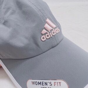 Adidas Women's Light Gray and Soft Pink Hat